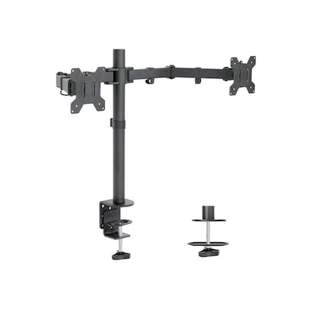 Amer Networks Dual Monitor Mount Desk Clamp - 17 Center Pole Maximum 32 Display, Black 2XC